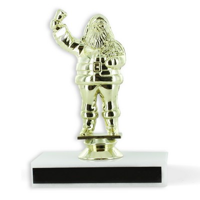 6 ½" Santa Figure Trophy w/White Marble Base