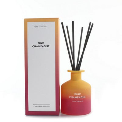 180ml 6.3oz 7pcs Fibre Sticks Home Ambiance Reed Diffuser In Glass Jar