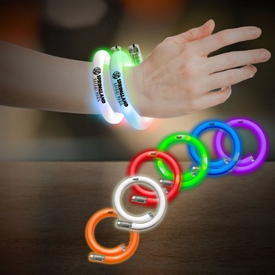 11" Coil Tube Bracelets w/Flashing LED Lights