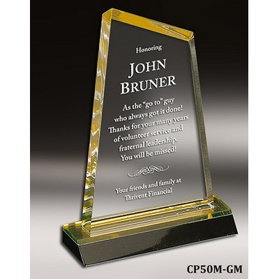 Sierra Acrylic Mirror Award, Gold, Medium (4-1/2" x 9"H)