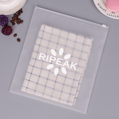 13.8 x 17.7" Matte Frosted Storage Bag Waterproof Zip-Lock Seal Storage Bag Makeup Packing Pouch