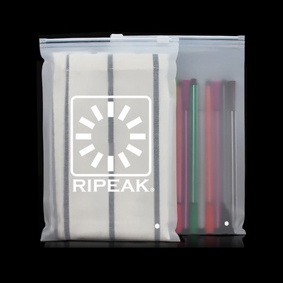 3.25 x 9" Matte Frosted Storage Bag Waterproof Zip-Lock Seal Storage Bag