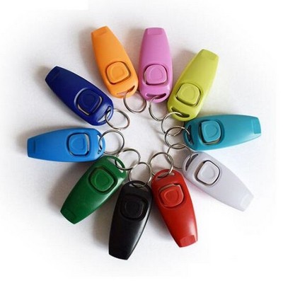 2" 1 Training Clicker Whistle Keychain