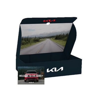 14" x 10" x 4" Custom White Corrugate Gift Box and 4" x 6" Card