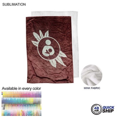 48 Hr Quick Ship - Plush and Cozy Mink Flannel Fleece Baby Blanket, 30x40, Sublimated