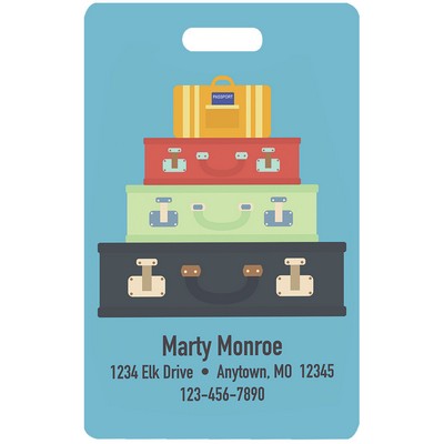 Aluminum 2 Sided Luggage Tag with Slot