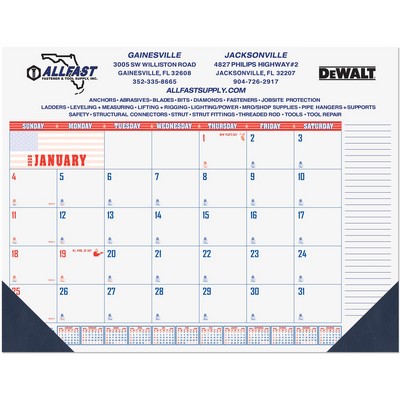 Patriotic Calendar Desk Pad w/1 Color Imprint (21 ¾"x 17")