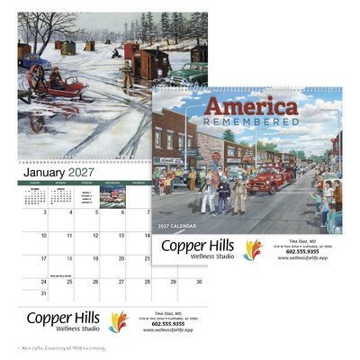 HotLine® Products America Remembered Appointment Calendar - Spiral