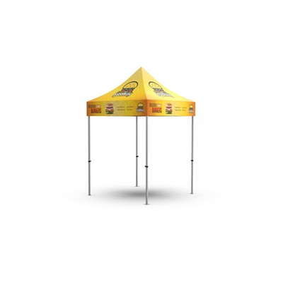 6.5x6.5 Canopy w/ Dye Sublimated Top w/ White Undercoating, Aluminum Frame, Ropes, Stakes & Carry Ba