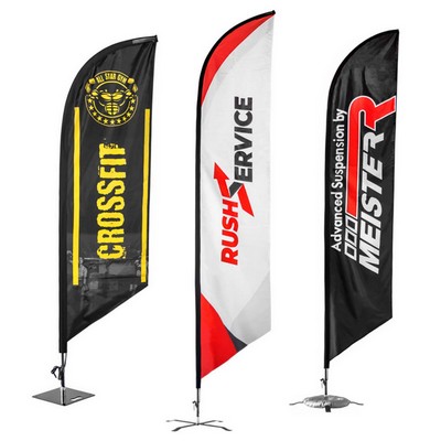 Custom 10' X 2' Medium Feather Flags