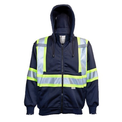 Navy Blue Poly Hoodie w/Detachable Hood