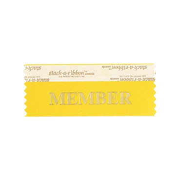 Member Stk A Rbn Gold Ribbon Gold Imprint