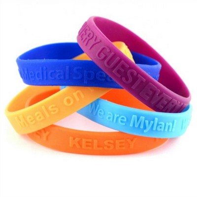 Custom Embossed Silicone Wristbands
