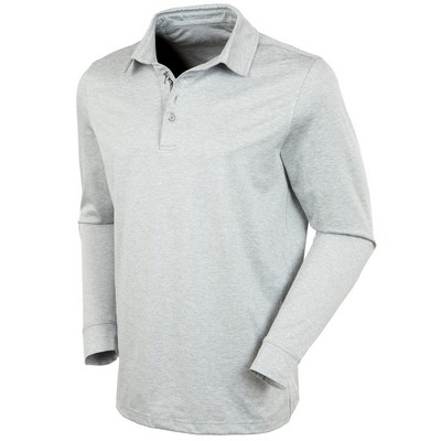 Bobby Jones Men's Gamer Long-Sleeve Jersey Polo Shirt