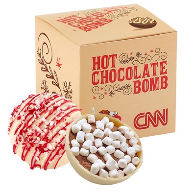 Mega Hot Chocolate Bomb Gift Box - White Chocolate Peppermint