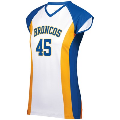 High Five Girls' FreeStyle™ Sublimated Cap Sleeve Volleyball Jersey