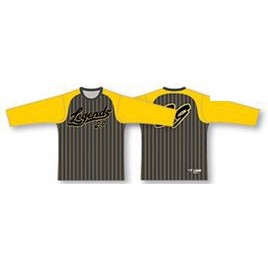 Pinstriped Baseball Jersey w/Contrast Sleeves