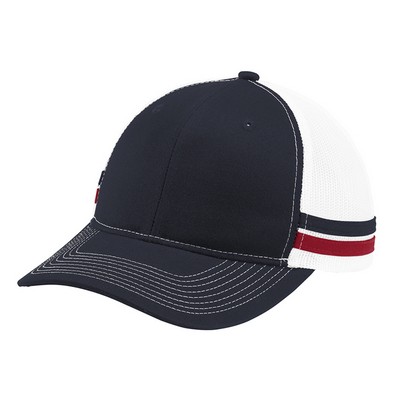 Port Authority® Two-Stripe Snapback Trucker Cap