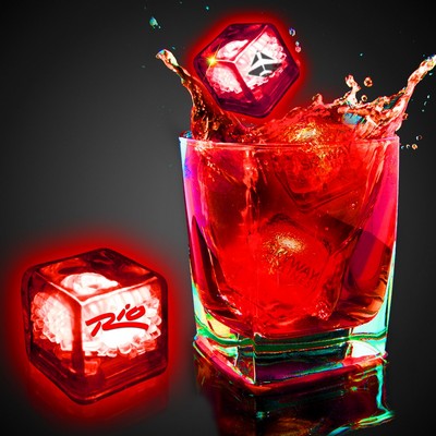 Digi-Printed Red Liquid Activated Light Up Ice Cube