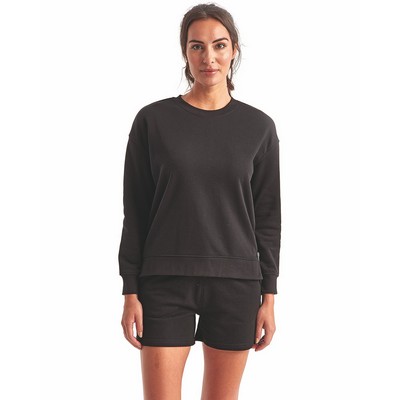 TriDri® Women's Billie Side-Zip Crewneck Sweatshirt