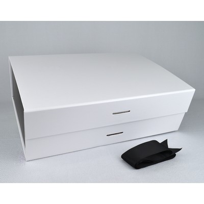Magnetic Closure Gift Box with Removable Ribbon (14" x 9.5" x 4.5")