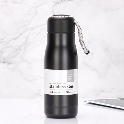 350ml Vacuum Insulated Stainless Steel Bottle with Hanging Rope