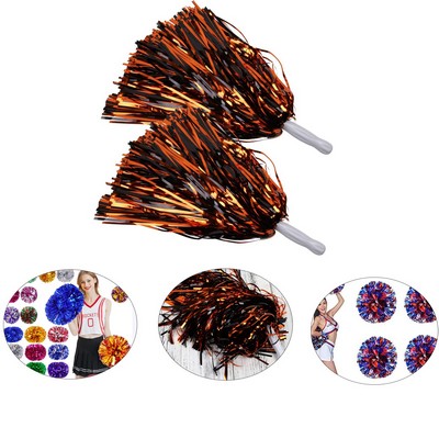 Metallic Cheerleading Pom Pom Foil Fluffy