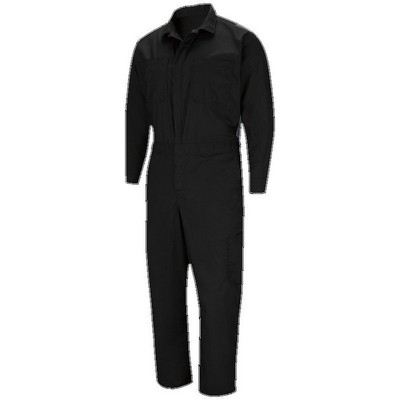 Red Kap™ Men's Performance Plus Lightweight Coverall w/OilBlok Technology - Black/Charcoal Gray