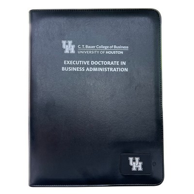 Business Padfolio W/ 5000mah Wireless Charger with LED Logo