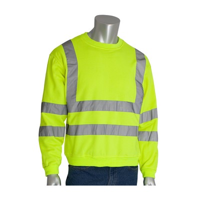 PIP® Class 3 Crew Neck Hi-Viz Sweatshirt
