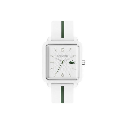 Lacoste™ Studio Gents White TR90 Watch w/Silicone Strap