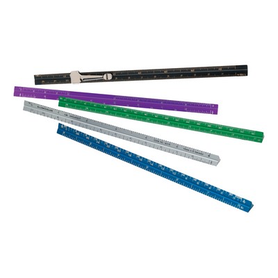 6" Everyday 3-sided Pocket Ruler with CLIP