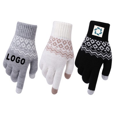Custom Unisex Knit Touchscreen Gloves