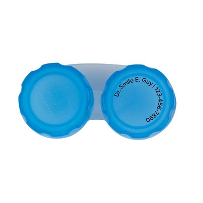 Blue Contour Twist Cap Contact Lens Cases