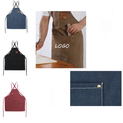 Kitch Style Washed Canvas Apron