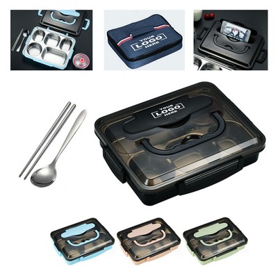 Stainless Steel Bento Box w/Utensils & Insulated Bag