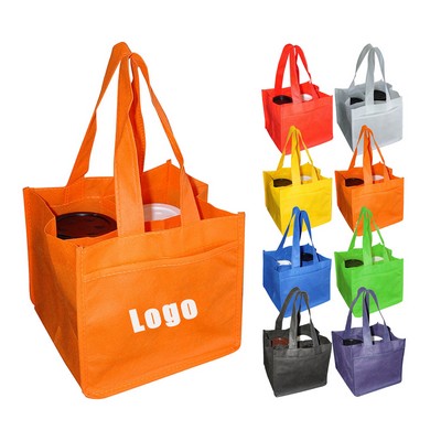 Non Woven 4 Coffee Brown Cups Bag