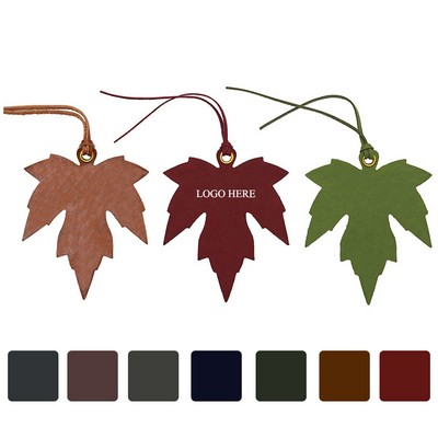 Unique Leather Maple Leaf Bookmark