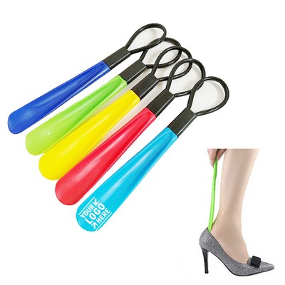 Plastic Shoe Horn with Ring