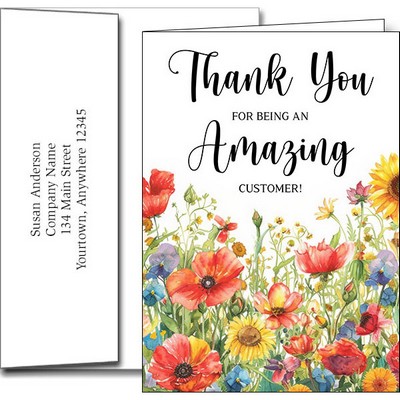 Customer Appreciation Greeting Cards w/Imprinted Envelopes