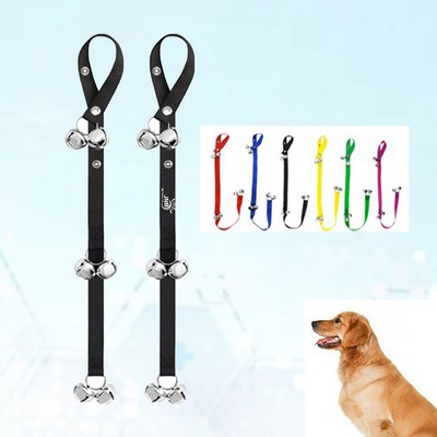 Dual Adjustable Dog Doorbells with 2 Training Clickers