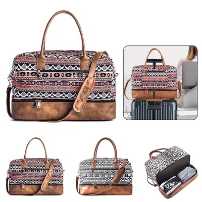 Canvas Leather Duffle Bag