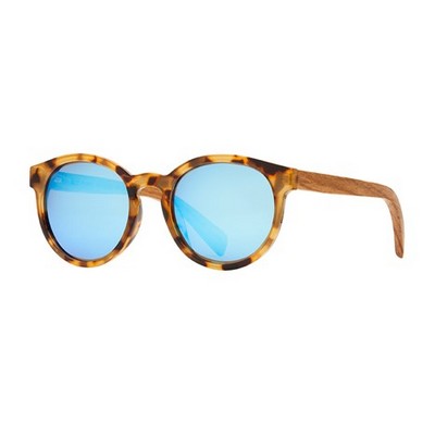 Andiz Eco-Sustainable Polarized Tortoise Sunglasses w/Ice Blue Lens