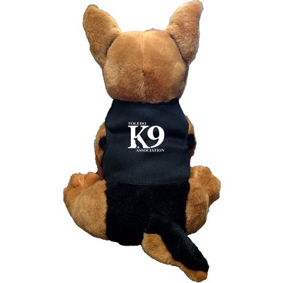 8" Sitting Beanie Dog with Tactical Vest