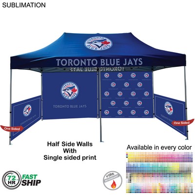 72 Hr Fast Ship - Half Side Wall for 10x20 Tent Kit, Sublimated, Single Sided Print