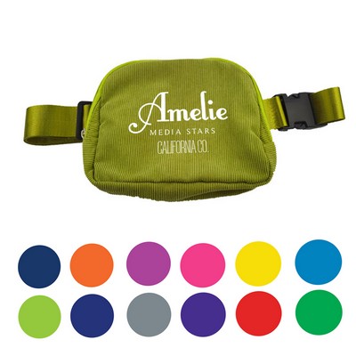 Stylish Corduroy Fanny Pack