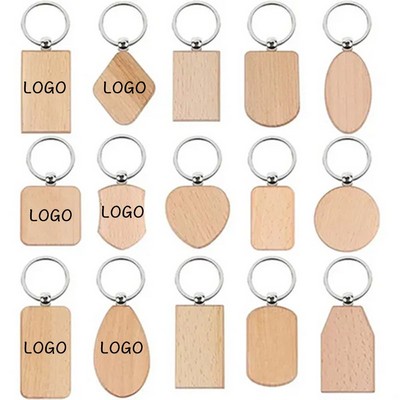 Wood Engraving Keychain Blanks Wooden Key Tag