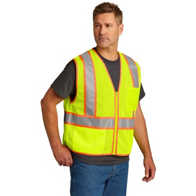 CornerStone ANSI 107 Class 2 Mesh Zippered Two-Tone Vest