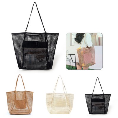 Spacious Mesh Beach Tote Bag