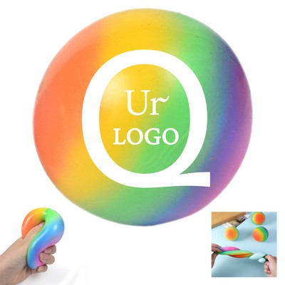 2.8" Rainbow Flour Stress Relief Ball
